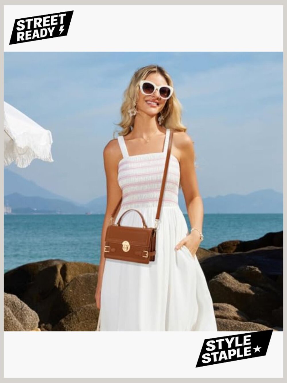 Woven Straw Crossbody Bag 3-in-1 Shoulder Purse Clutch Summer Beach - Picture 3 of 6